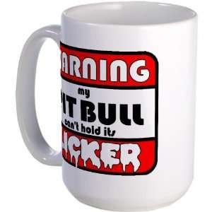 Pit Bull LICKER Pets Large Mug by 