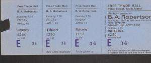   trade hall manchester 18th april 1980 ticket uk   original fu  