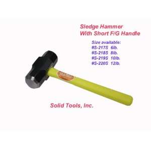  8 LB. Sledge Hammer with Fiberglass Handle Short Handle 