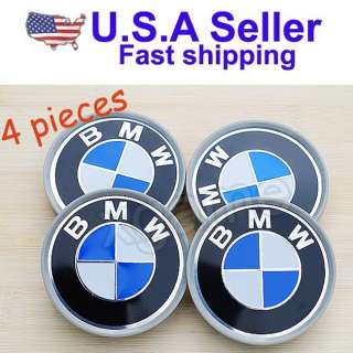 BMW wheel center caps 68mm 318i 328i 525i 530i X5 M3 M5 (3 IN ONE B 