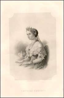 Empress Eugenie Wife of Napoleon III 1866 Portrait  