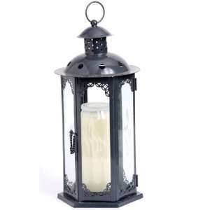 Medium Sized Light House Memorial Candle Holder / Black 