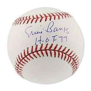  Ernie Banks Authentic Autographed Baseball Sports 