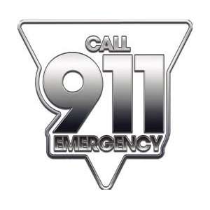 911 Emergency Decal   3 h   REFLECTIVE
