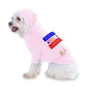 VOTE FOR CAMERAMAN Hooded (Hoody) T Shirt with pocket for your Dog or 