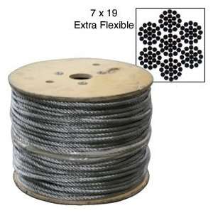  Galvanized Cable by THE ROLL   3/8   7x19   1000 ft