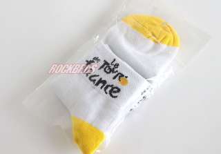 Tour De France Pro Team Cycling Socks White Yellow  