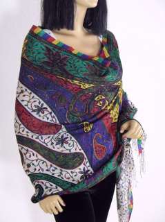 Exquisite, lightweight Silk Wool Blend (50/50) Shawl / Wrap / Throw 