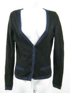 PROENZA SCHOULER Black Button Front Cardigan Sweater XS  