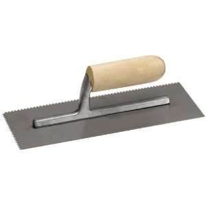 Marshalltown 971 Nu Pride 11 x 4 1/2 Notched Trowel with Wood Handle 