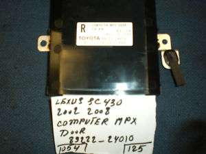 2002 2008 Lexus SC430 Computer MPX Door 89222 24010  