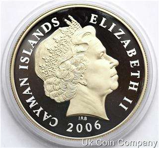 2006 CAYMAN ISLANDS GOLD SILVER PROOF $5 DOLLAR COIN  