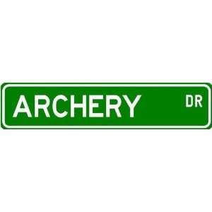  Archery Street Sign ~ Martial Arts Gift ~ Aluminum Sports 
