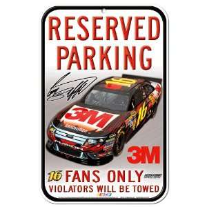  NASCAR Greg Biffle 11 x 17 Reserved Parking Sign 