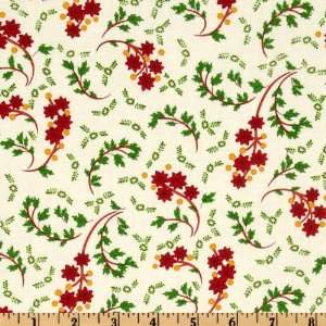  44 Wide Christmas In Baltimore Vines Cream Fabric By The 