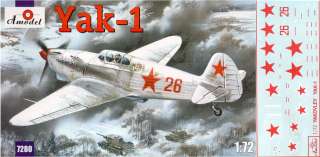 Amodel 7280 Yakovlev Yak 1 Soviet WW2 fighter 1/72  