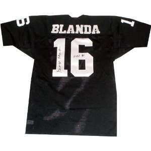  George Blanda Raiders Throwback Pro Style Jersey w/ HOF 