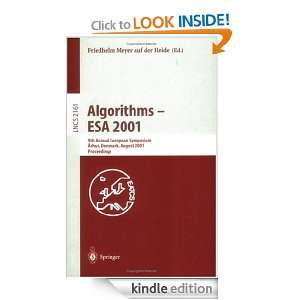 Algorithms   ESA 2001 9th Annual European Symposium, Aarhus, Denmark 