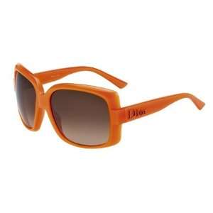   Orange Frame/Brown Gradient Lens Plastic Sunglasses