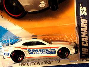 HOT WHEELS 2012 10 CAMARO SS WHITE/COOL POLICE GRAPHICS  
