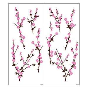   Large Instant Wall Art, Pink and Black, 2 Sheets