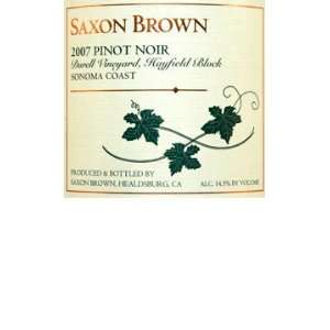  Saxon Brown Pinot Noir Sonoma Coast Durell Vineyard 2007 
