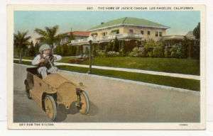 TOY PEDAL CAR & JACKIE COOGANS HOME OLD POSTCARD PC6788  