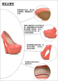 2012 NEW Womens NEW Patent Leather Platform Pumps High Heel Shoes 3 