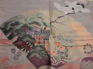 22209# Japanese KIMONO SILK / VINTAGE FUKUSA FOUR PIECES  