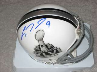   TYNES (Giants) signed Super Bowl XLVI mini helmet w/COA  