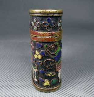 Rae Genuine Antique Chinese cloisonne opium Box  