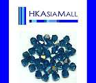 50 swarovski crystal 5328 5301 capri blue ab 4mm xili