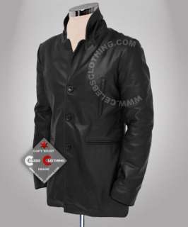 Max Payne Black Lambskin Cool Leather Jacket / Coat  