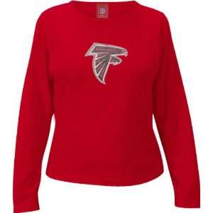  Atlanta Falcons Womens Red Jazzed Up Long Sleeve T Shirt 