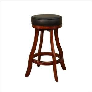   Designer Stool in Brandy with Black Leatherette Furniture & Decor