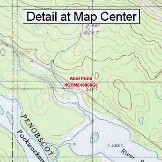  USGS Topographic Quadrangle Map   Abol Pond, Maine (Folded 