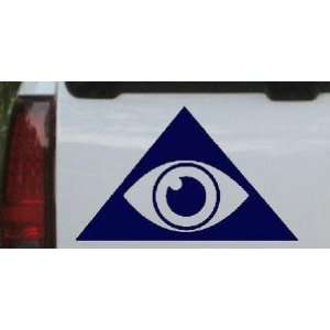 Navy 26in X 15.9in    Illuminati Eye Masonic Car Window Wall Laptop 
