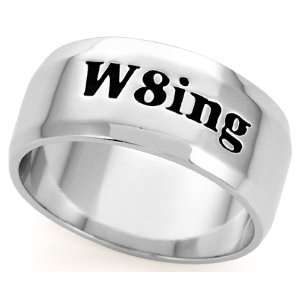   Engraved Purity Abstinence Promise Ring with Bold band (10) Jewelry