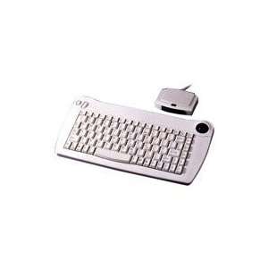   Infrared Wireless Mini PS/2 Keyboard With Trackball White Electronics