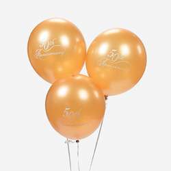 12 Anniversary Balloons 25th Silver 50th Gold Golden Wedding Party 