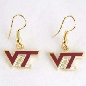  Virginia Tech Hokies Logo Wire Earrings
