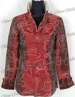 Grace Women Embroidered Jacket Burgundy XL/Sz.18 636Y  