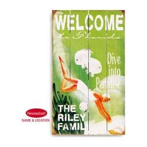    Personalized Dive Into Paradise Wall Plaque