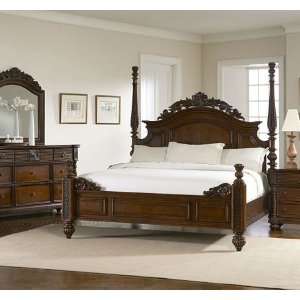  Broyhill Brettingham Cherry Finish Hi and Low Poster Bed 