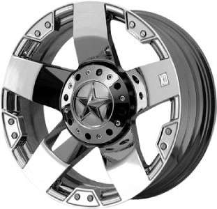 22 inch KMC XD Rockstar chrome wheels Ford F150 6x135  