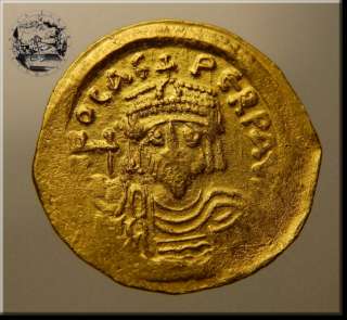 Byzantine Empire Phocas Solidus Gold WVA#38  