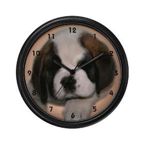  St Bernard Puppy Pets Wall Clock by 