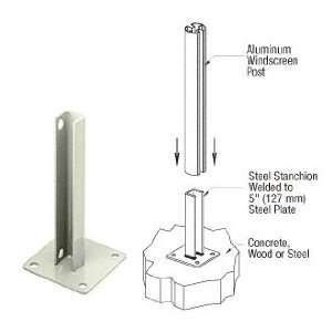   Steel Stanchion for 90 Degree Rectangular Corner Posts by CR Laurence