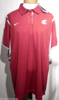 NWT Nike FitDry Womens WSU Cougars Polo Golf Shirt 3,4X  