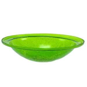  Achla Designs Crackle Glass Bowl Fern Green (no cradle 